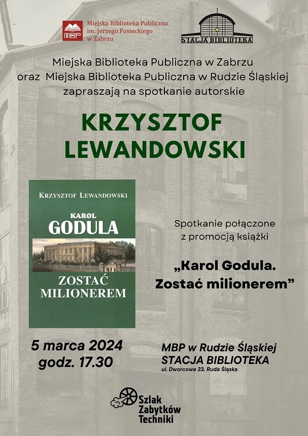 Przed nami spotkanie połączone z promocją książki "Karol Godula. Zostać milionerem"