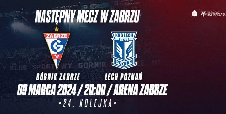 Górnik Zabrze podejmie u siebie Lecha Poznań