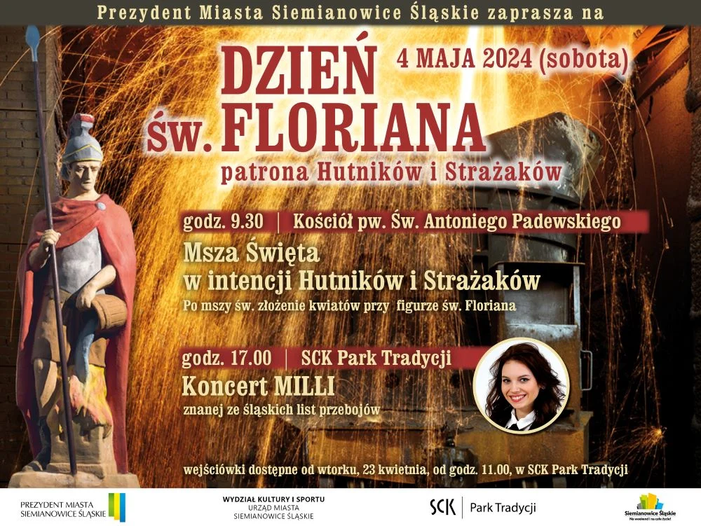 4 maja Dzień Świętego Floriana! Obchody z mszą i koncertem Milli