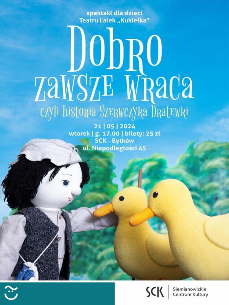Teatr Lalek Kukiełka przedstawi historię Szewczyka Dratewki w SCK Bytków