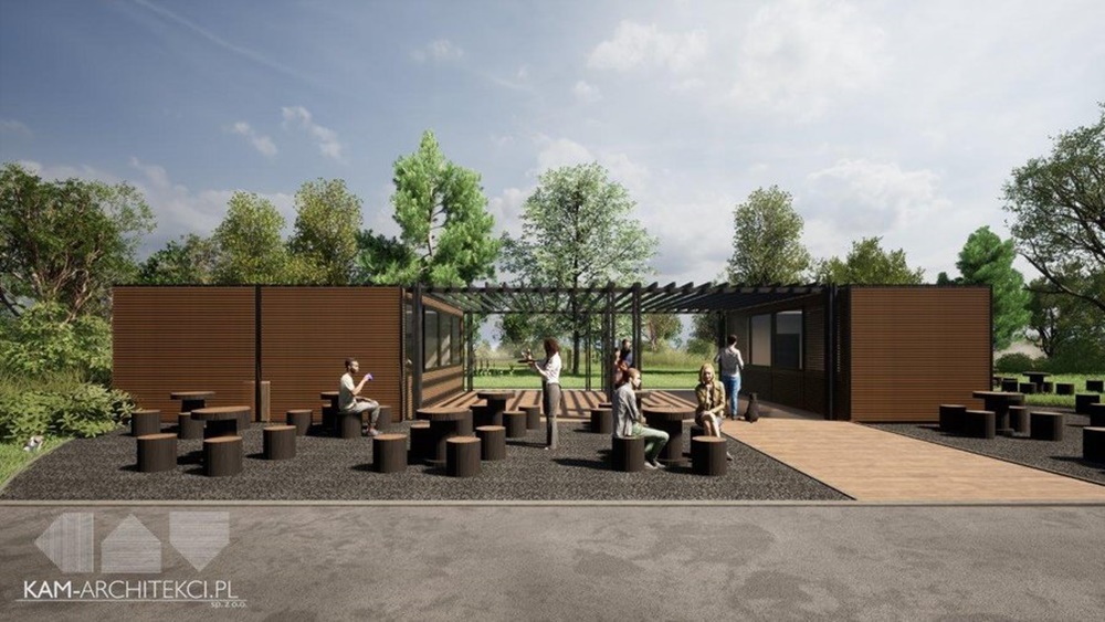Wizualizacja projektu przy Tężni i Pluskadełku w Kamieniu