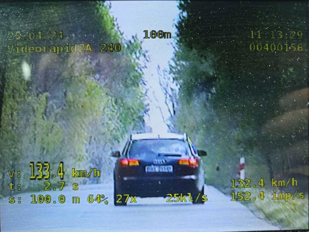 Szybka jazda kierowców na polskich drogach