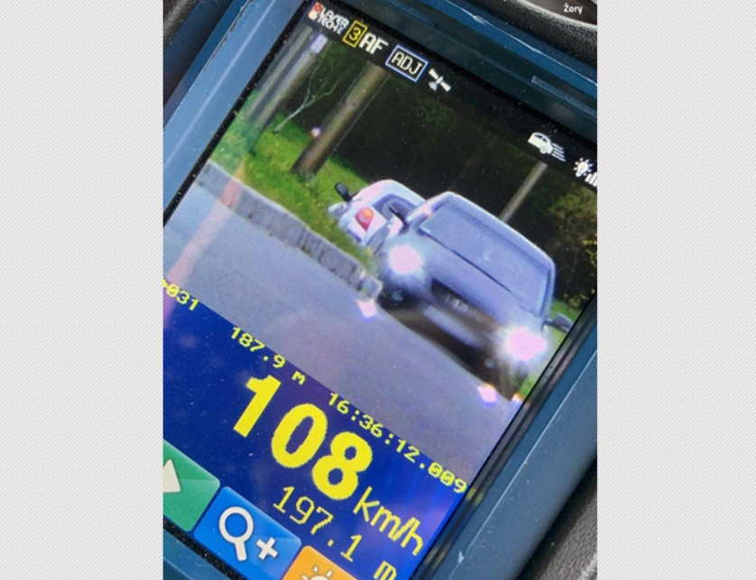 Żory: Przekroczył prędkość o 58 km/h. Mężczyzna otrzymał 13 punktów karnych!