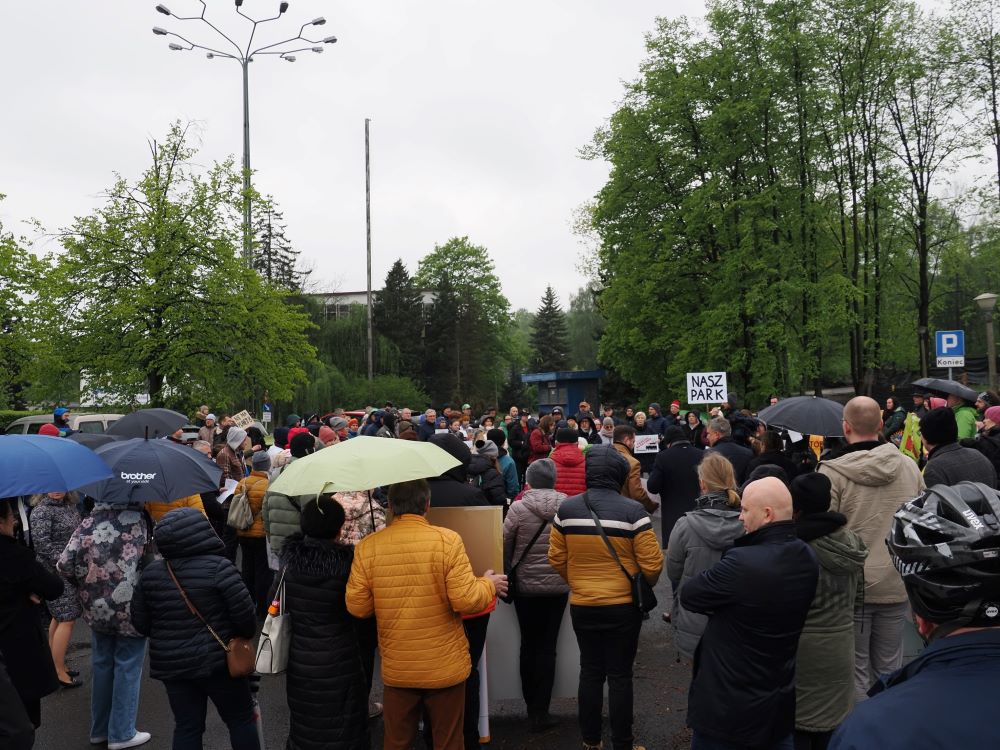 Wielka wycinka drzew przy Parku Śląskim. Mieszkańcy protestują