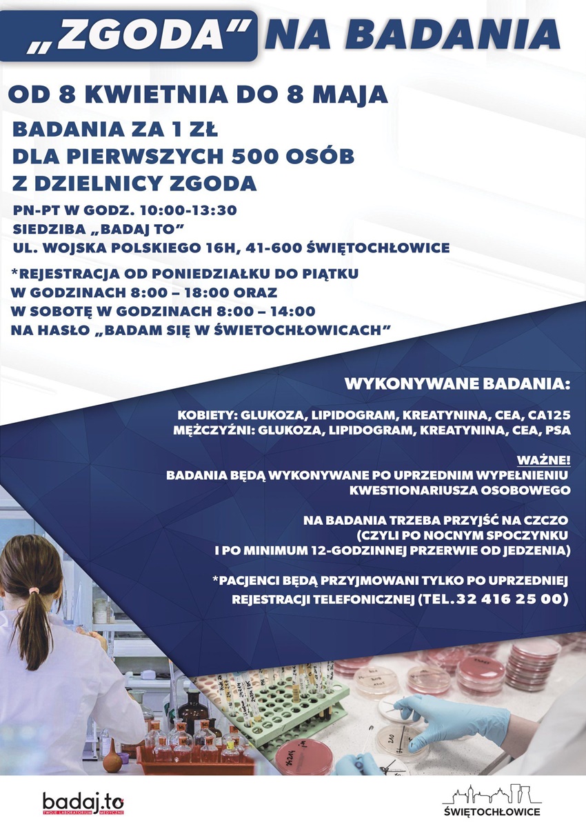 Badania za "złotówkę" dla mieszkańców Zgody