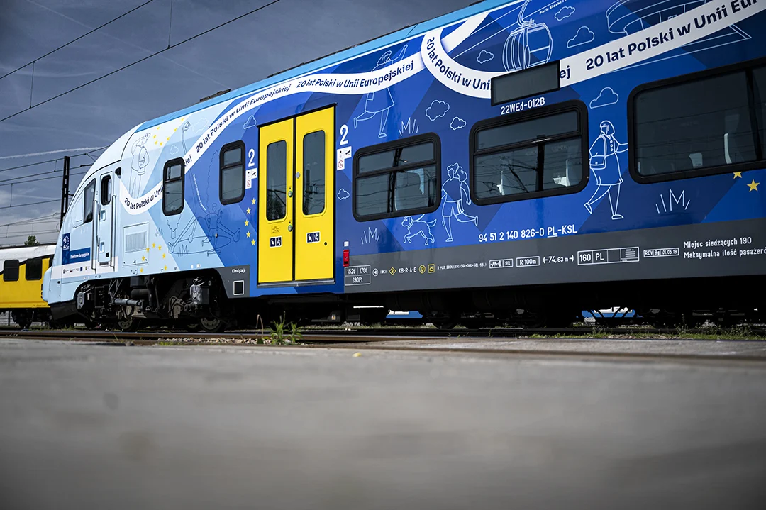 20 lat Polski w UE. Pociąg Europejski Kolei Śląskich wyjechał na tory