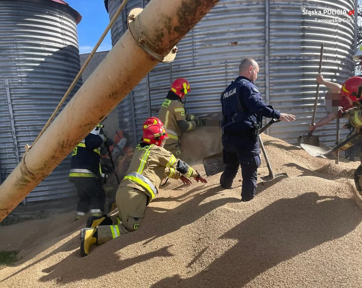 Tragedia na Śląsku. Nie żyje 60-latek,który wpadł do zbiornika ze zbożem!