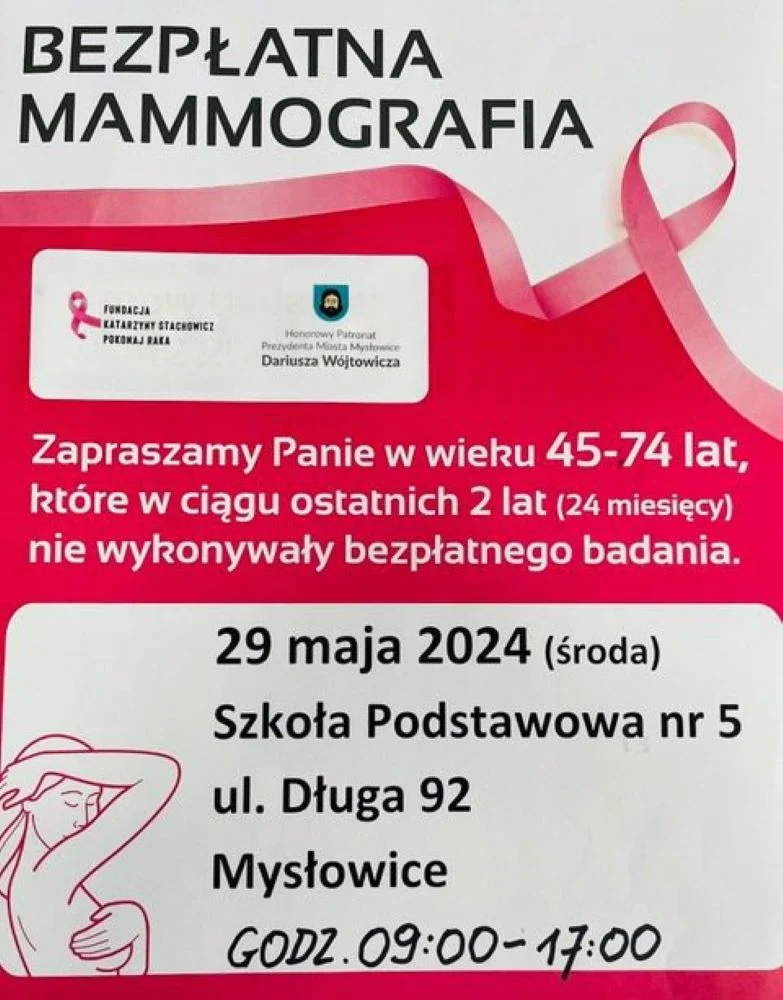 Akcja „Czas dla Ciebie MAMMO” w Mysłowicach! Zbadaj piersi na Dzień Mamy