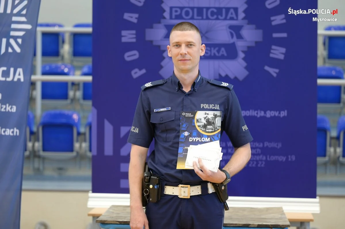 Mysłowicki policjant zajął szóste miejsce w konkursie "Policjant Roku Ruchu Drogowego"