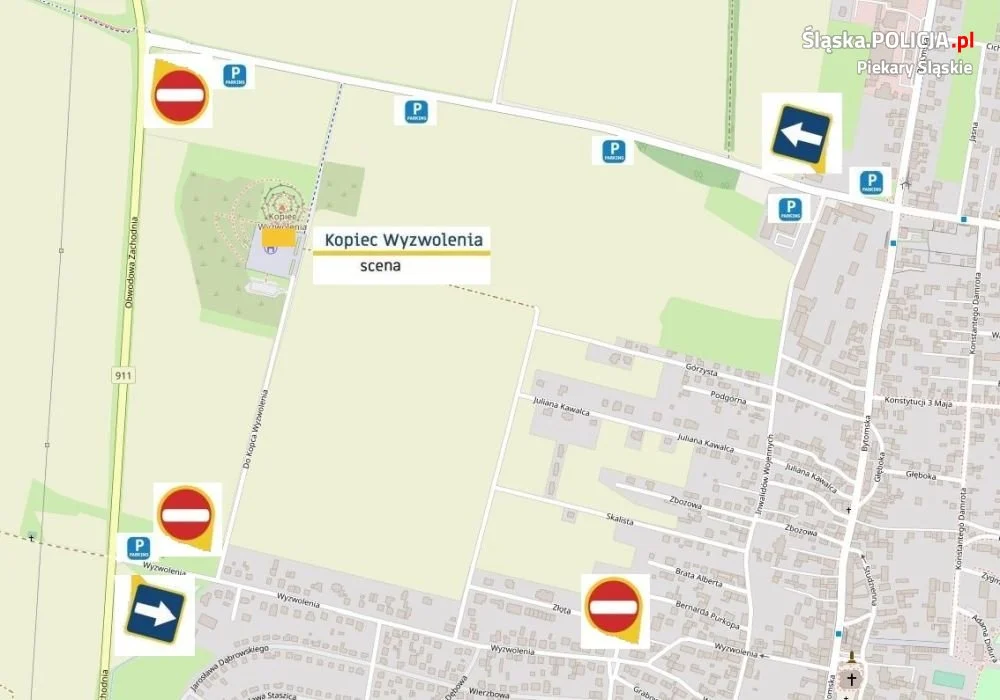 Zmiany w organizacji ruchu drogowego w pobliżu Kopca Wyzwolenia