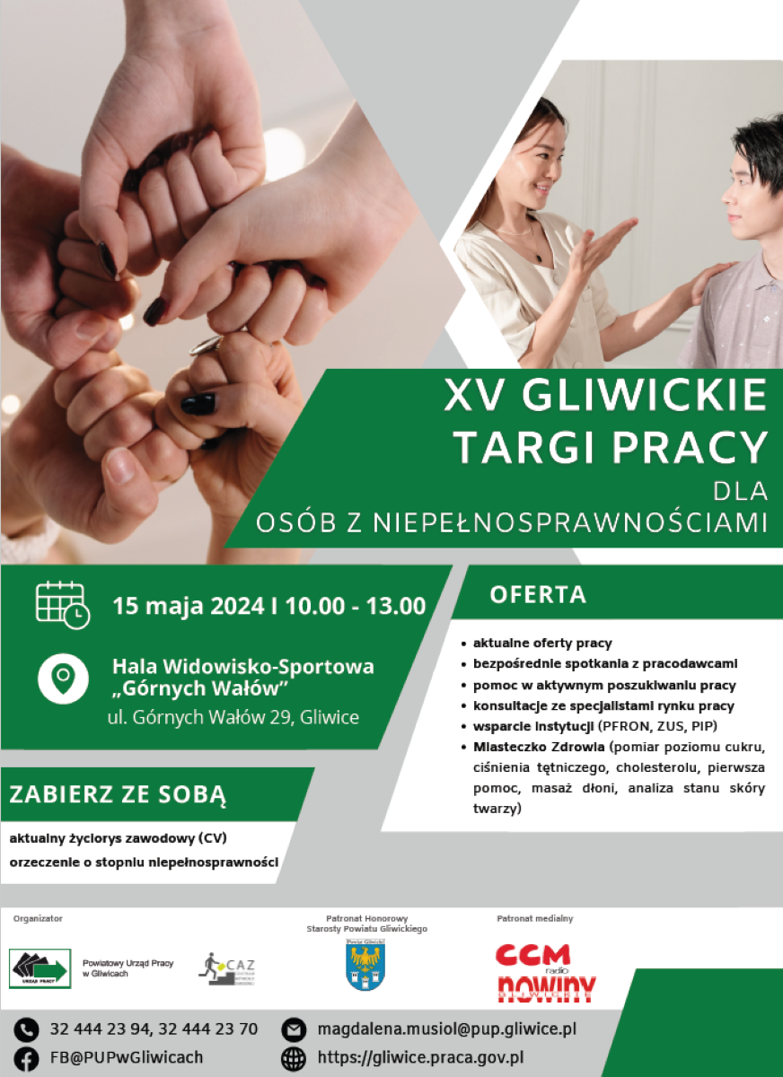 XV Gliwickie Targi Pracy dla Osób z Niepełnosprawnościami