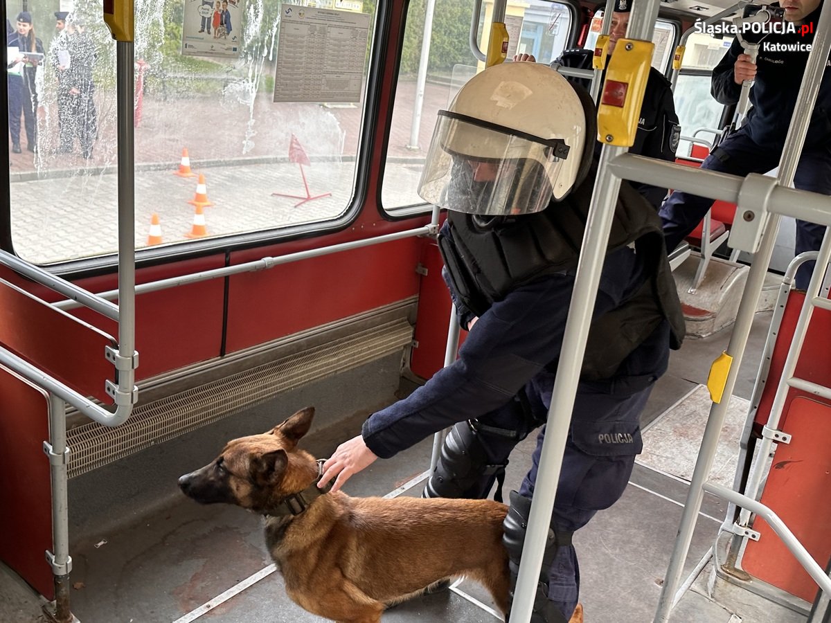 Katowiccy przewodnicy psów z pokazem w Szkole Policji 63