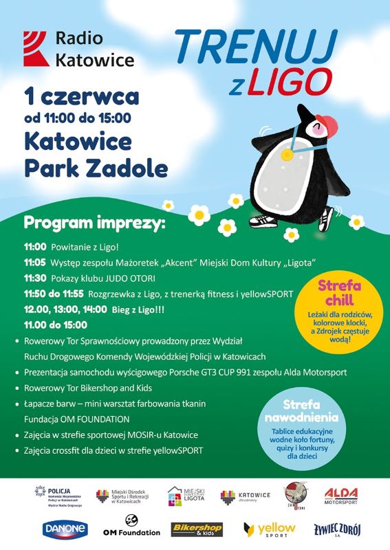 Trenuj z radiowym pingwinem Ligo w Parku Zadole!