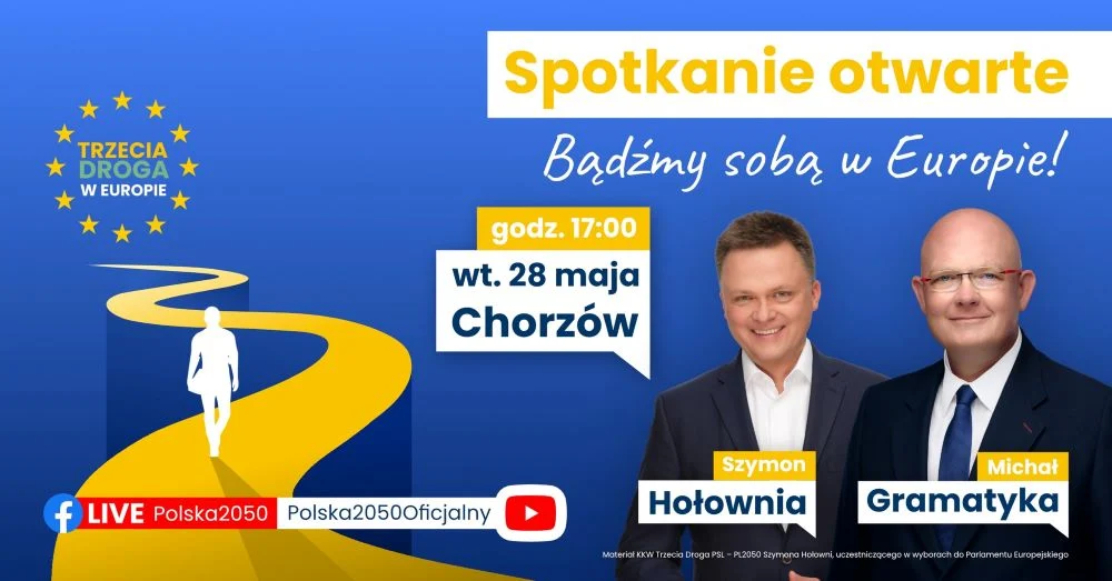 Marszałek Sejmu Szymon Hołownia odwiedzi Chorzów!
