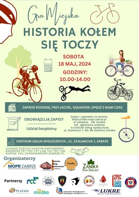"Historia kołem się toczy" – weź udział w rodzinnej grze rowerowej