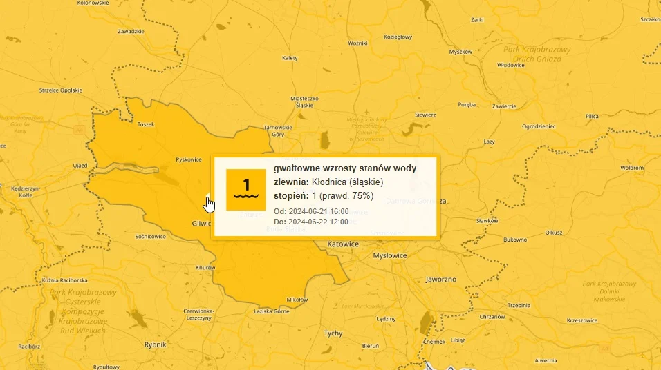 Ostrzeżenie meteorologiczne przed burzami i ulewami!