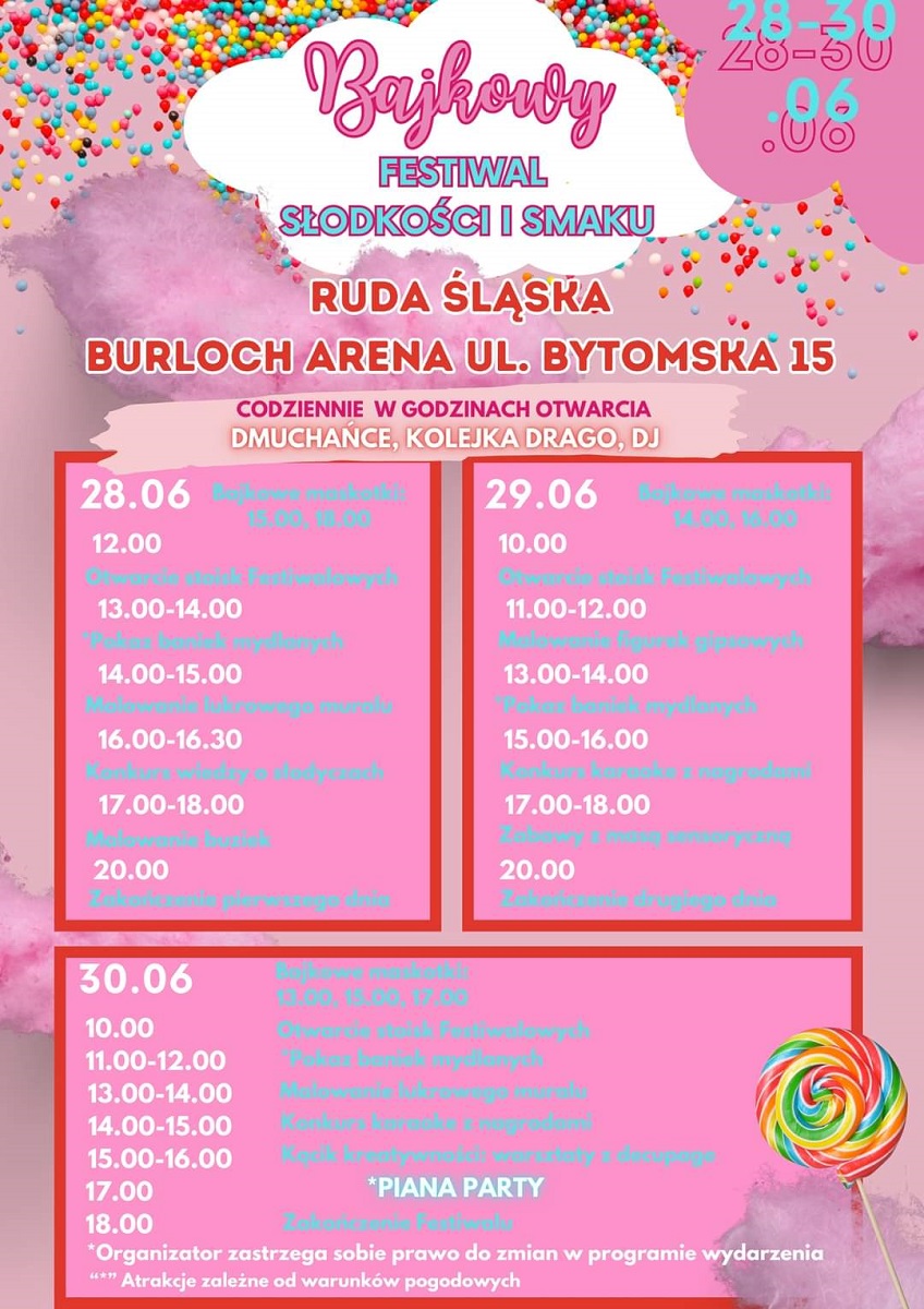 Bajkowy Festiwal Słodkości i Smaku w Rudzie Śląskiej! Co w programie?