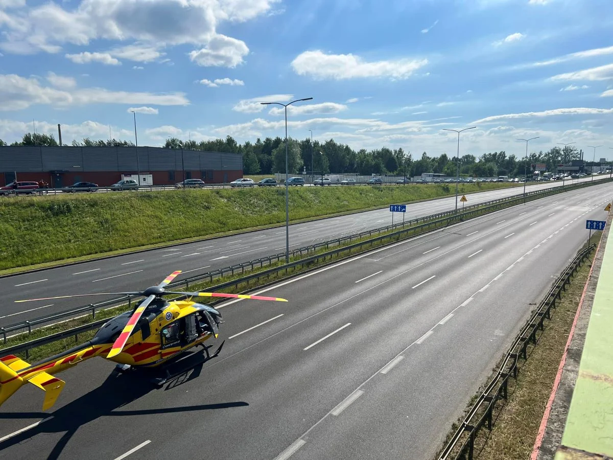 Tragiczne zdarzenie na DTŚ: mężczyzna spadł z wiaduktu