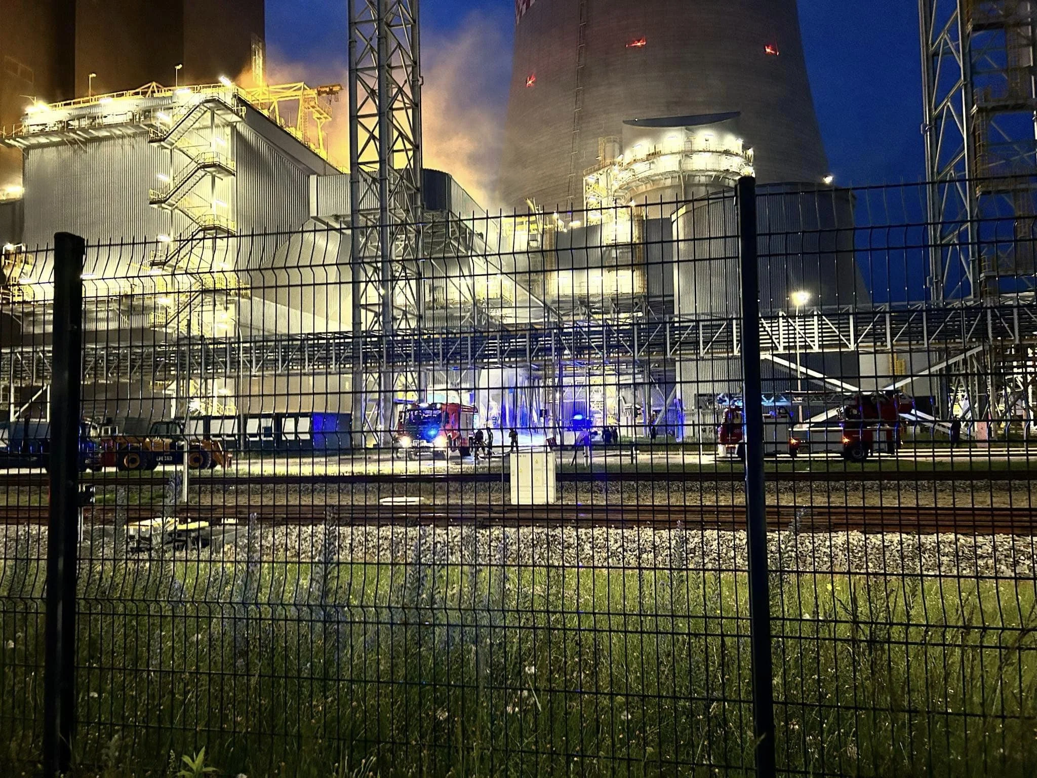 Pożar w elektrowni w Jaworznie