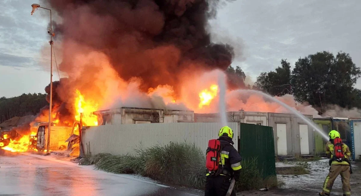 Pożar zbiorników paliw w Euroterminalu Sławków
