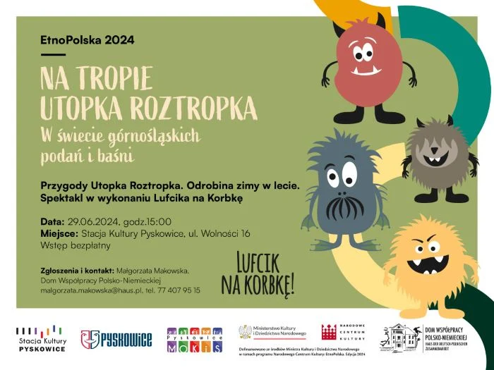 Przed nami spektakl teatralny "Przygody Utopka Roztropka. Odrobina zimy w lecie"