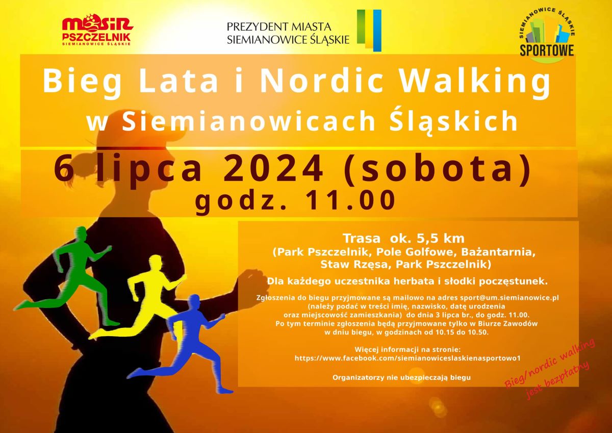 Bieg Lata i Nordic Walking w Siemianowicach Śląskich już 6 lipca!