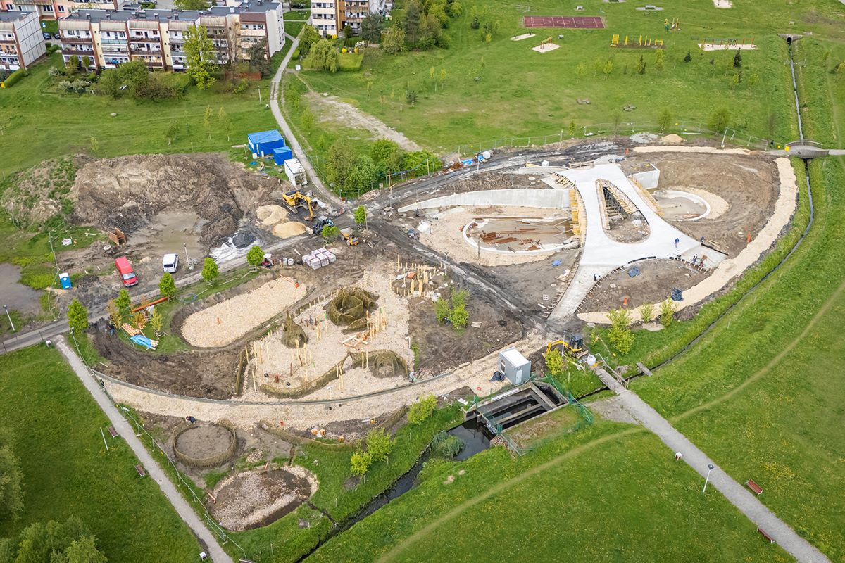 Wodny Plac Zabaw w Parku Jaworek prawie gotowy!