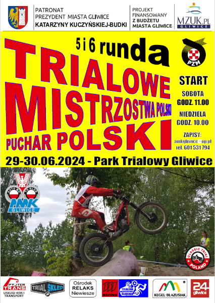 W Gliwicach odbędą się eliminacje do Trialowych Mistrzostw Polski i Pucharu Polski Trial