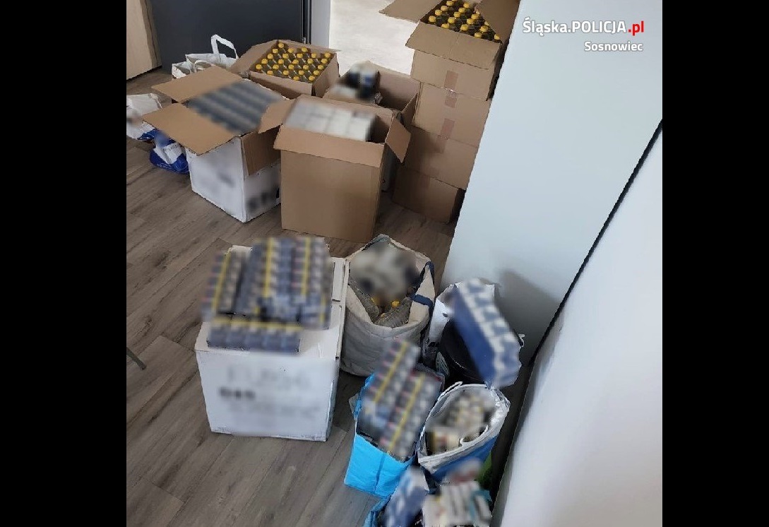 Sosnowieccy policjanci zabezpieczyli papierosy i alkohol bez akcyzy