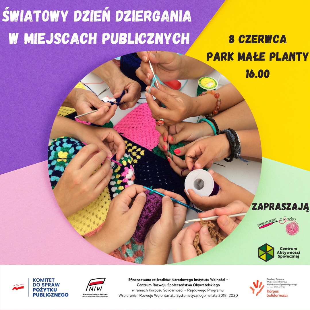 Światowy Dzień Dziergania w Miejscach Publicznych po raz pierwszy w Mikołowie!