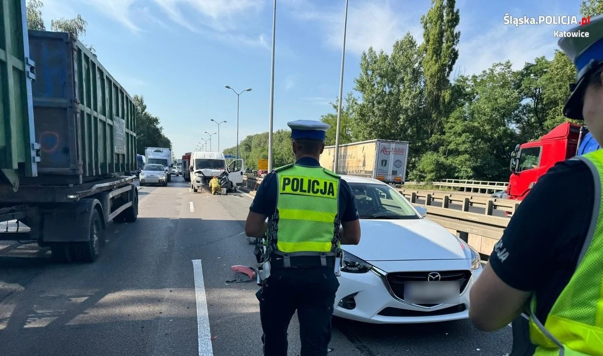 3 kolizje drogowe na ulicy Murckowskiej w Katowicach