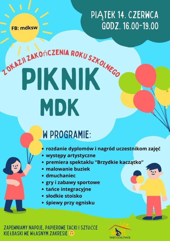 Dzisiaj piknik w MDK Świętochłowice!