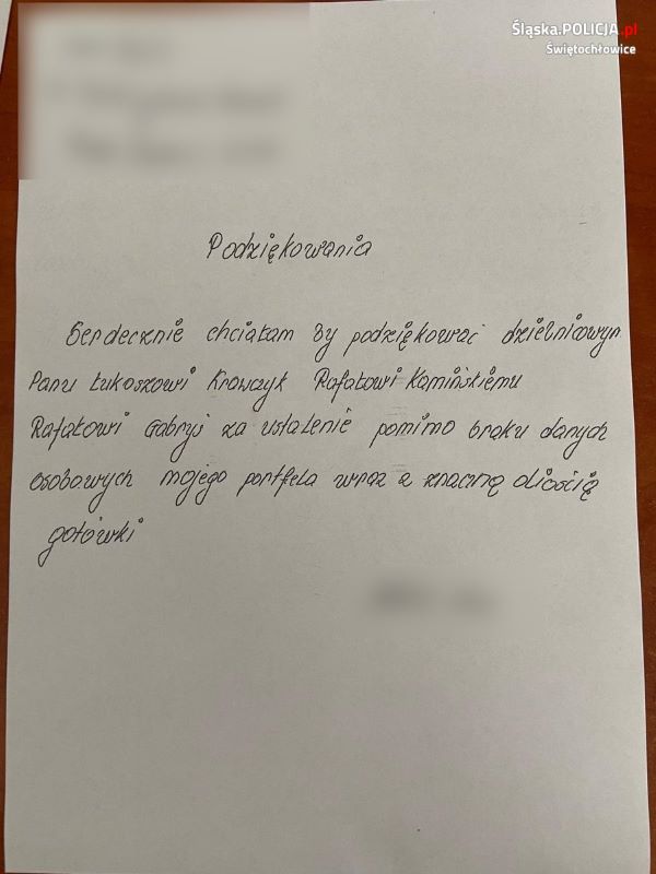 Numer do kosmetyczki pomógł odnaleźć właścicielkę portfela