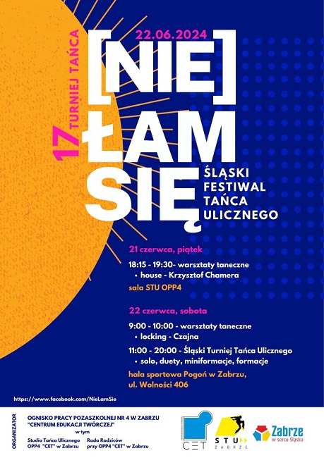 Festiwal Tańca Ulicznego „(Nie) Łam się” już 22 czerwca