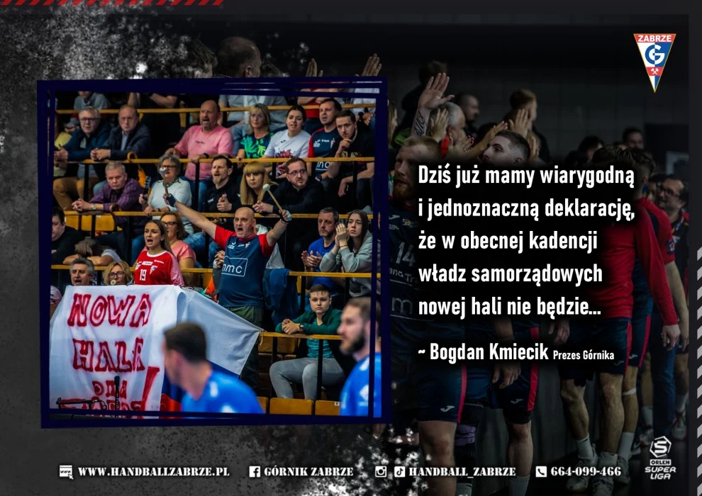 Gorzkie słowa prezesa Górnika Zabrze. Hali nie będzie?