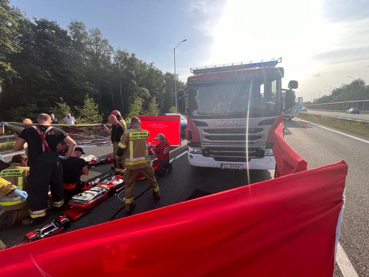 Autostrada A4 w Rudzie Śląskiej: Mężczyzna zasłabł w samochodzie