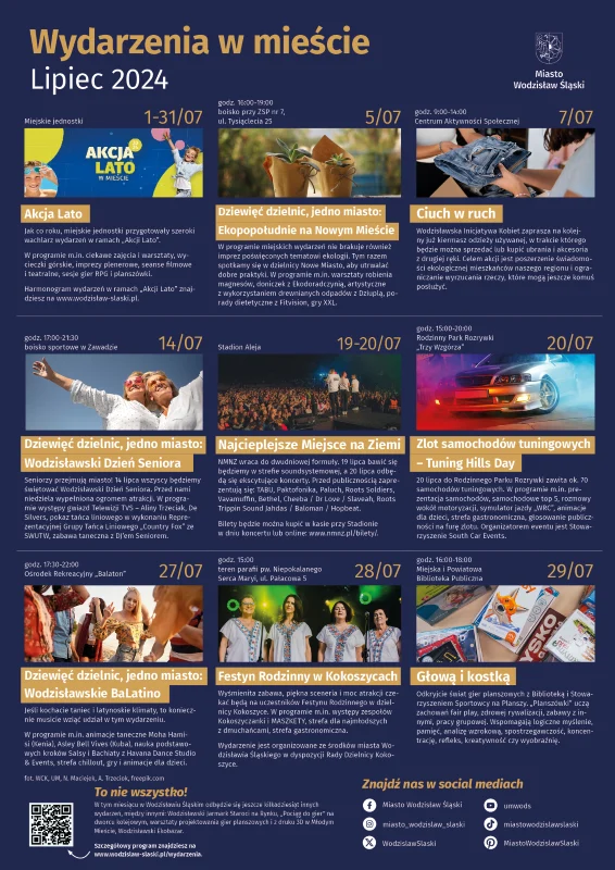 Wakacje w Wodzisławiu Śląskim. Sprawdź atrakcje na cały lipiec!