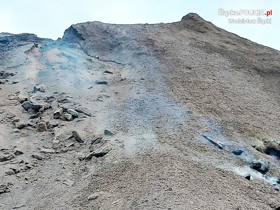 Chcieli zobaczyć widoki z hałdy, skończyło się poparzeniem II stopnia