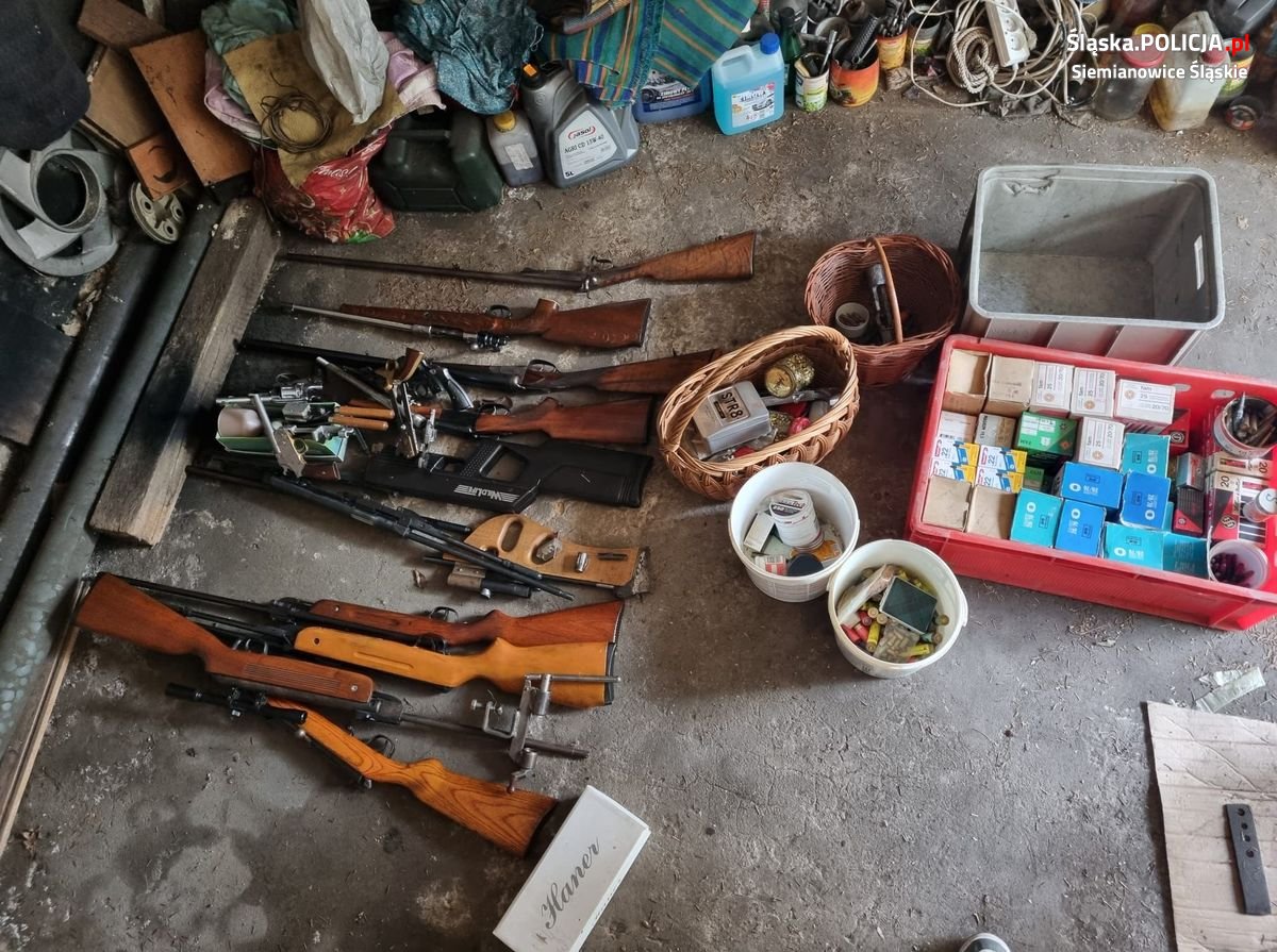 Nielegalny arsenał w domu 76-latka w Siemianowicach Śląskich