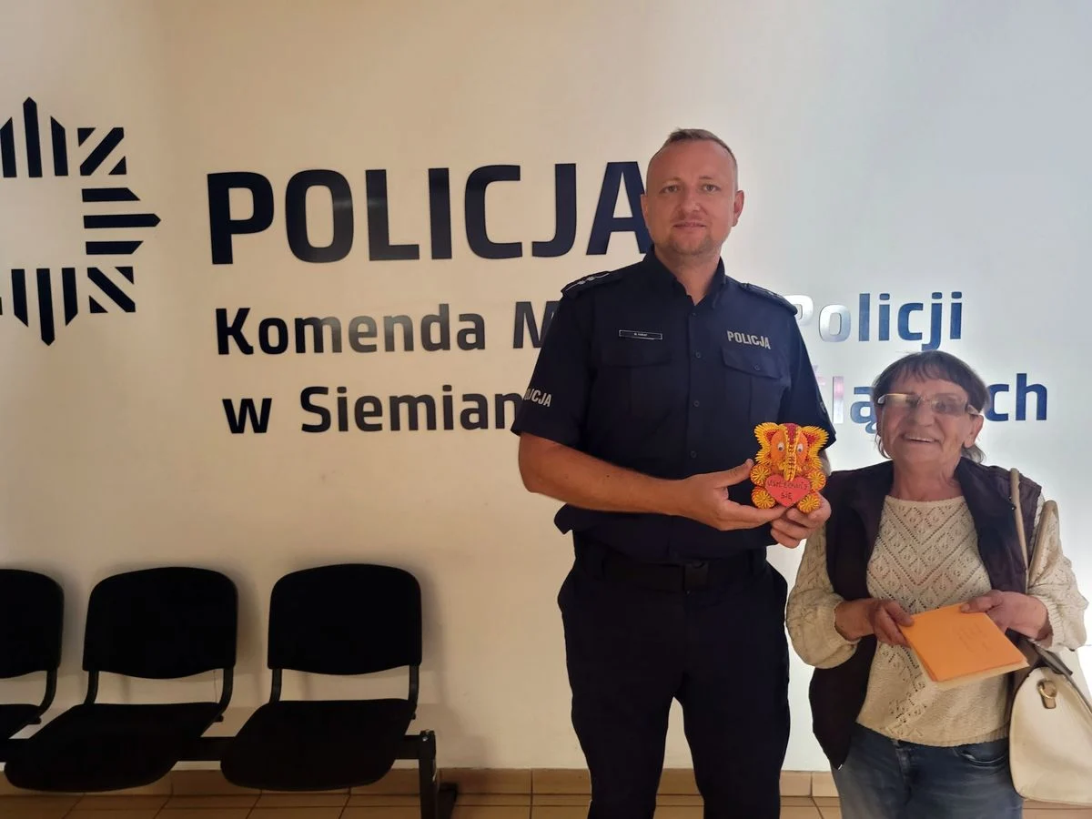 Siemianowiczanka podziękowała policjantom za pomoc