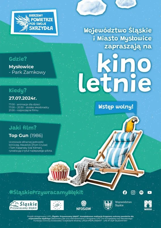 Kino letnie pod błękitnym niebem w Mysłowicach!