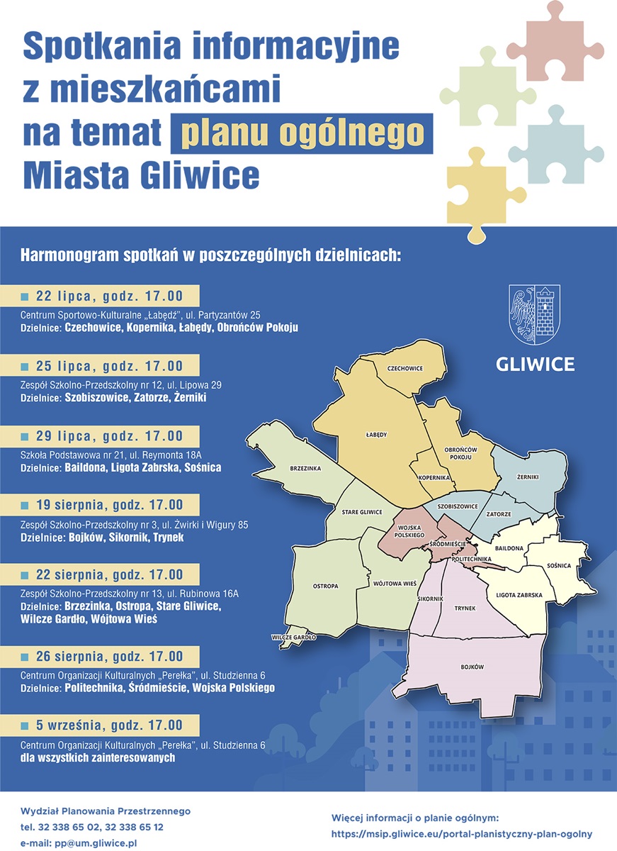 Czym będzie plan ogólny miasta? Spotkania informacyjne dla gliwiczan