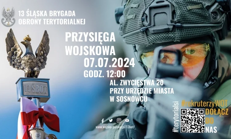 Żołnierze 13. Śląskiej Brygady Obrony Terytorialnej złożą uroczystą przysięgę
