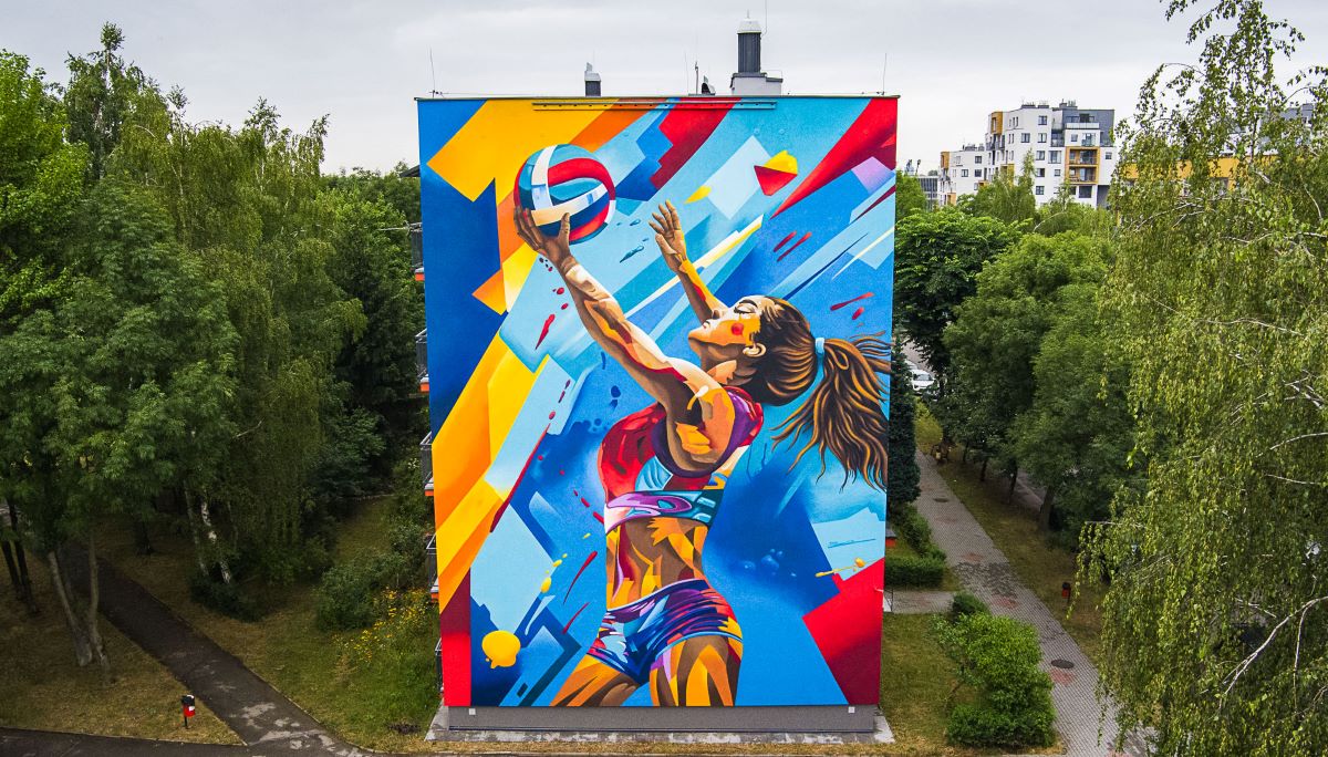 Zagłębiowski Szlak Sportowy bogatszy o kolejny mural! Tym razem to siatkarka