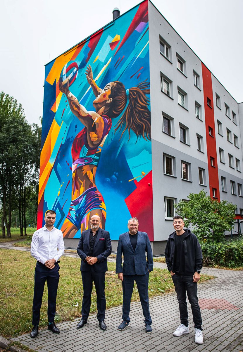Zagłębiowski Szlak Sportowy bogatszy o kolejny mural! Tym razem to siatkarka