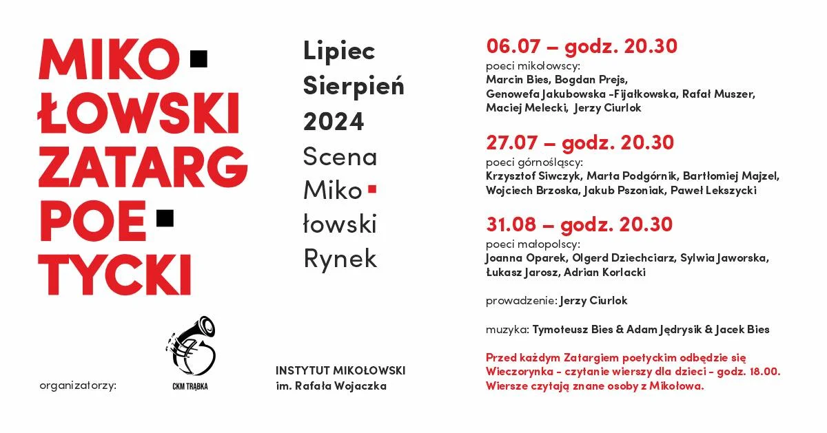 MIKOŁOWSKI ZATARG POETYCKI: Zaproszenie na wyjątkowe spotkanie poetycko-muzyczne