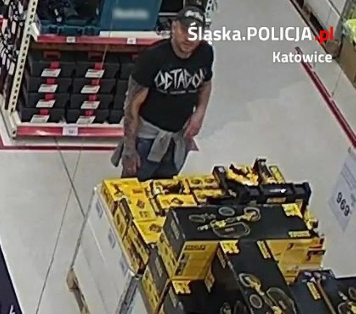 Katowiccy policjanci poszukują podejrzanego o kradzieże elektronarzędzi