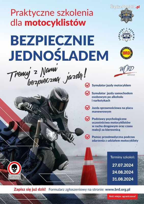 Skorzystaj z warsztatów dla motocyklistów organizowanych przez katowicką policję!