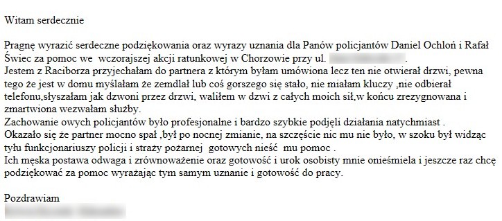 Dobijała się do mieszkania partnera. Okazało się, że mocno śpi