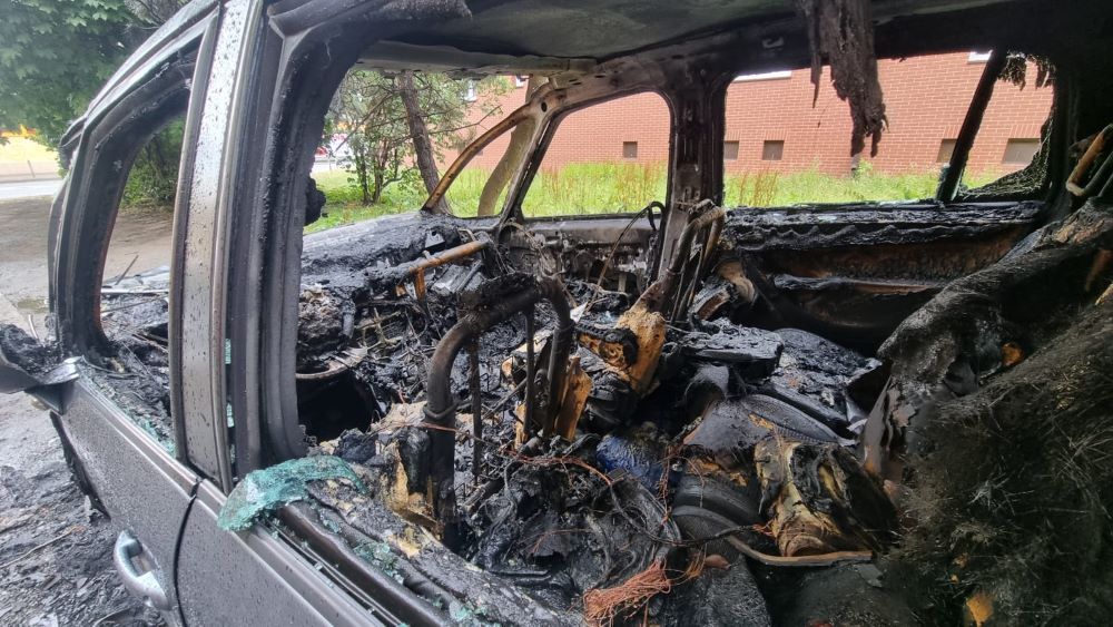 Samochód chorzowskiego stowarzyszenia w płomieniach. Założono zbiórkę